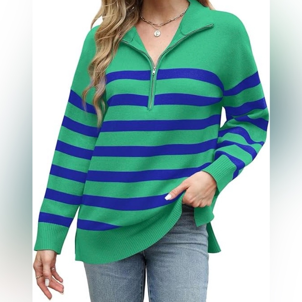 WIHOLL Womens’ Long Sleeve Casual Half Zip Sweater
Size Small
New with Tags